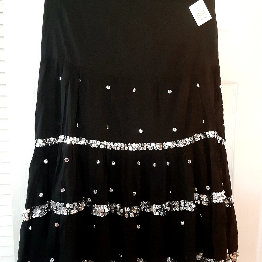 Black skirt with silver